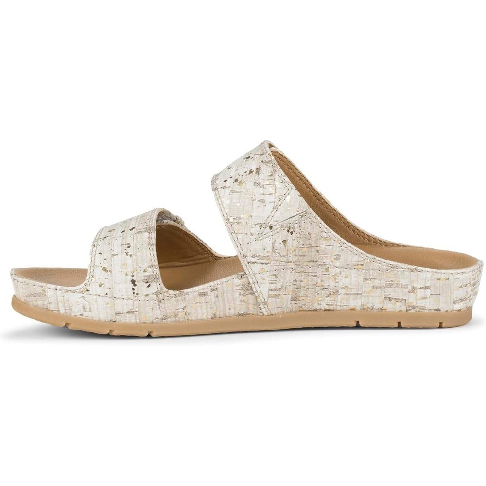 Baretraps Womens Wisteria Slide Sandals Cream Metallic Cork Print Size 11 M NWT - Picture 3 of 6